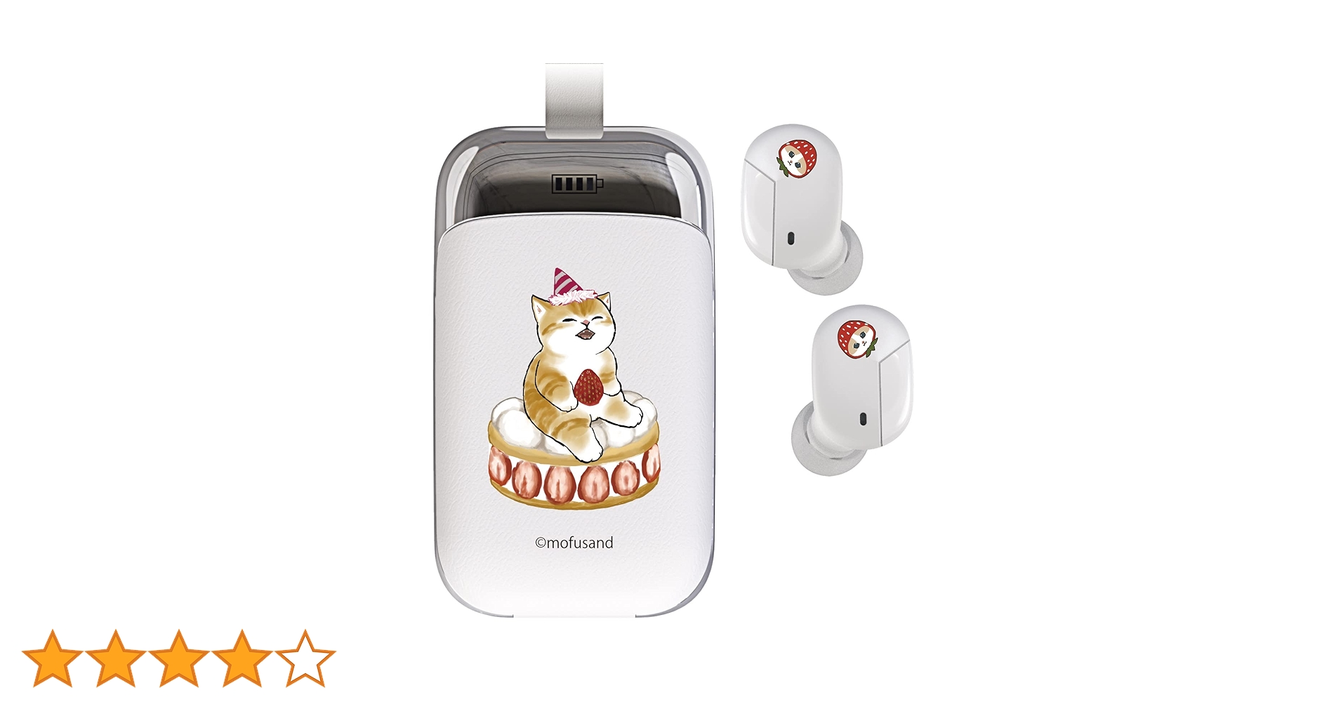 Amazon.co.jp: mofusand 完全ワイヤレスイヤホン (にゃんこ